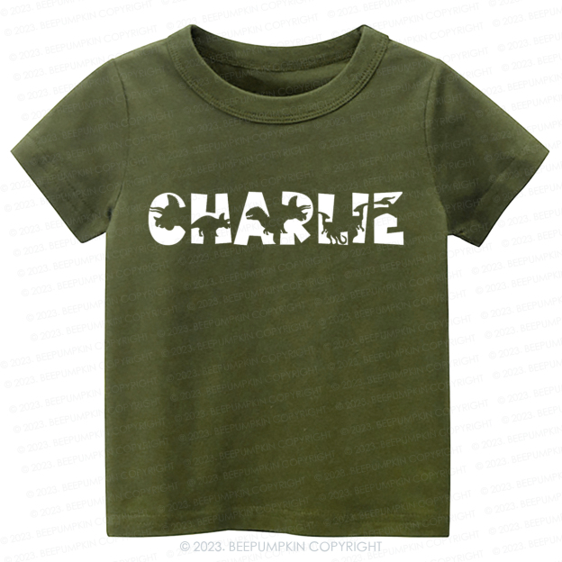 Personalized Dinosaur Name Kids Shirt
