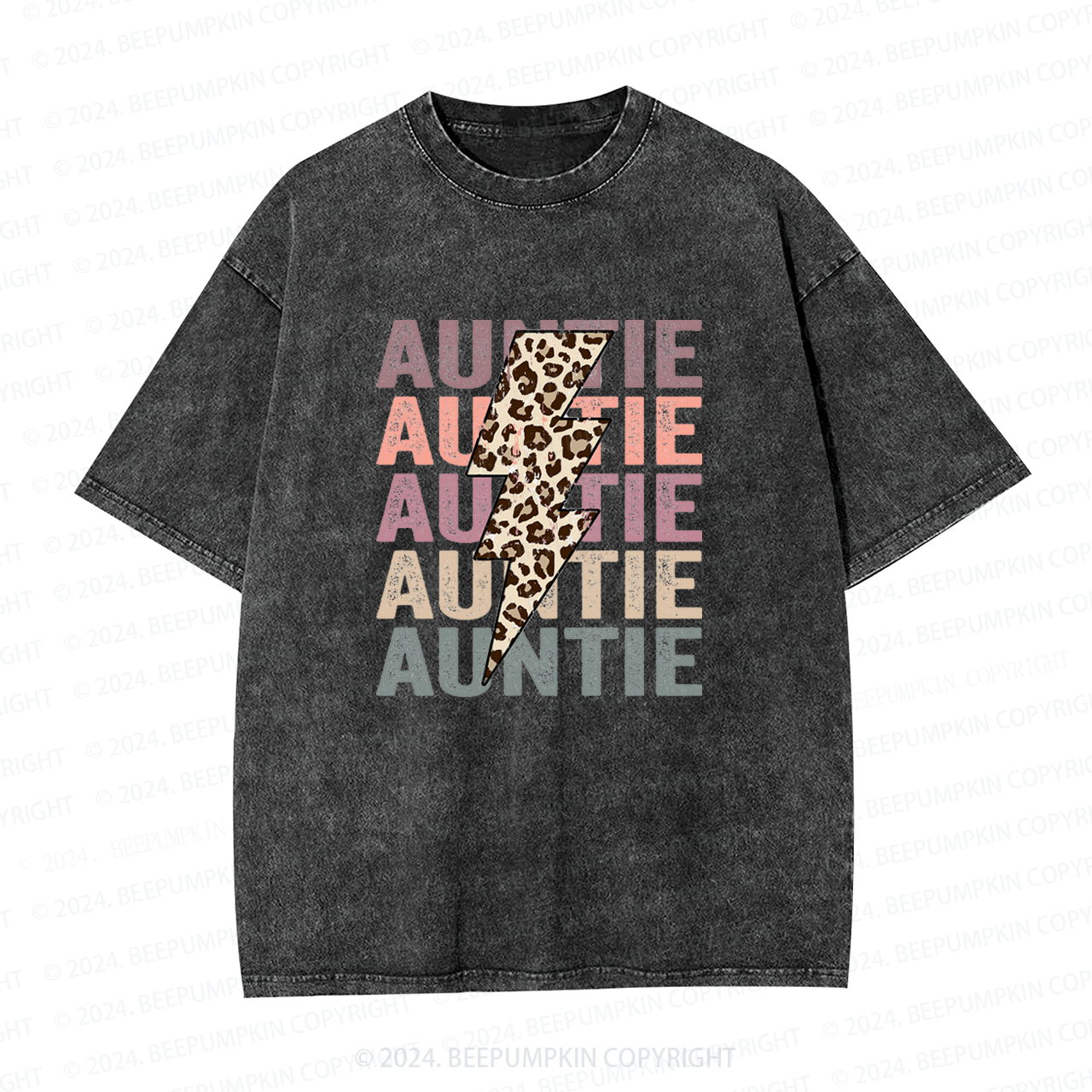 Auntie Leopard Aunt Washed Tees