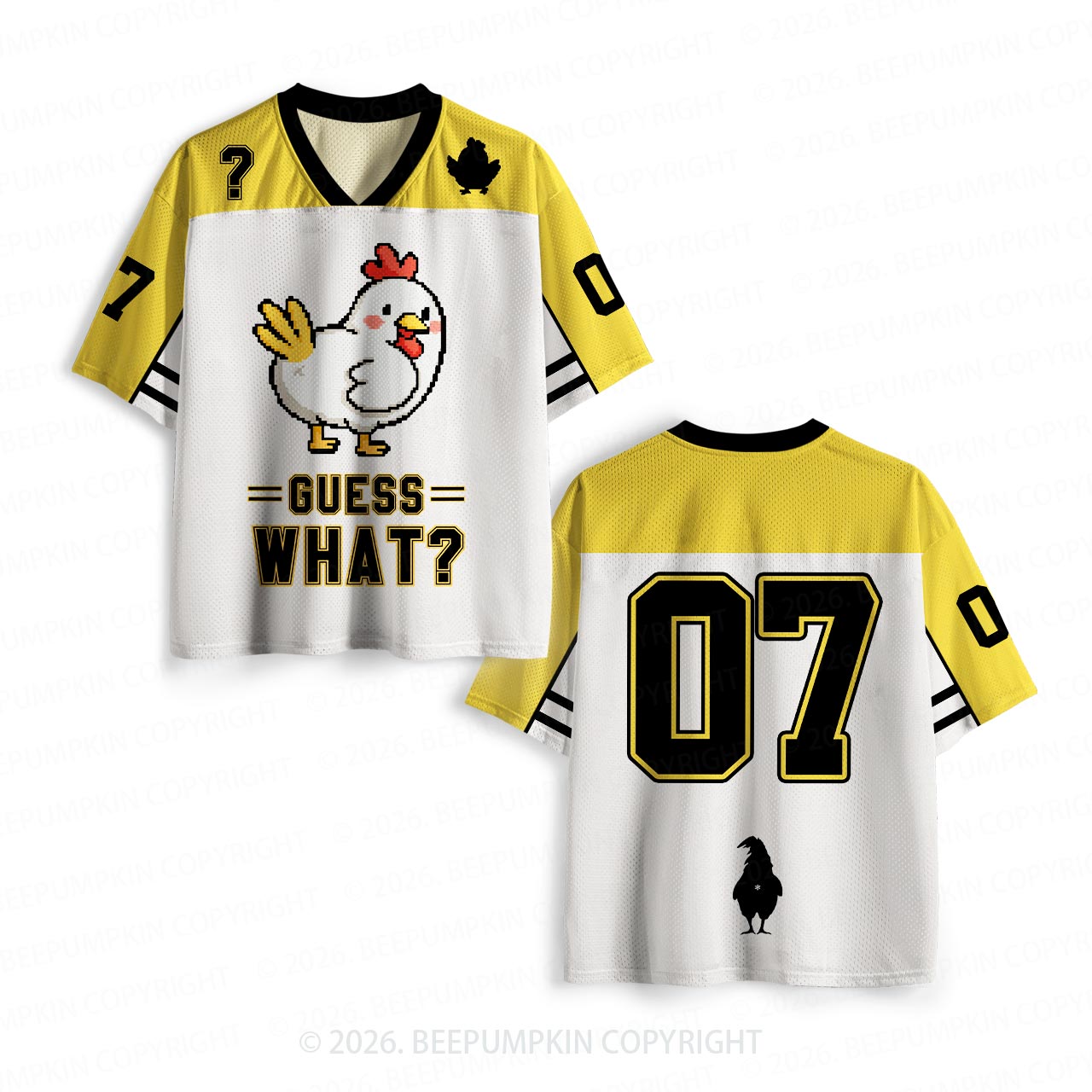 Guess What Chicken Funny Butt Joke Toddler&Kid's Sport Jersey