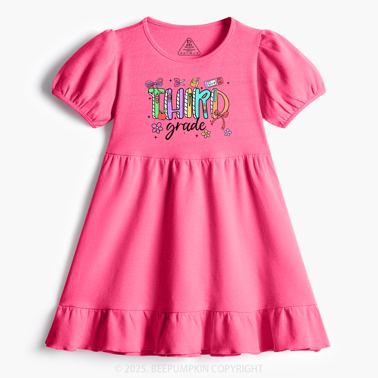 Personalized Shining Grade Toddler&Kid's Ruffle Dress Beepumpkin 