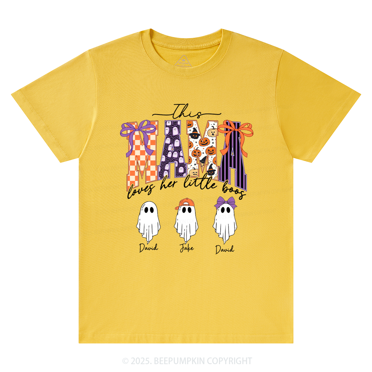 Personalized Halloween Mama Ghost T-Shirts Beepumpkin