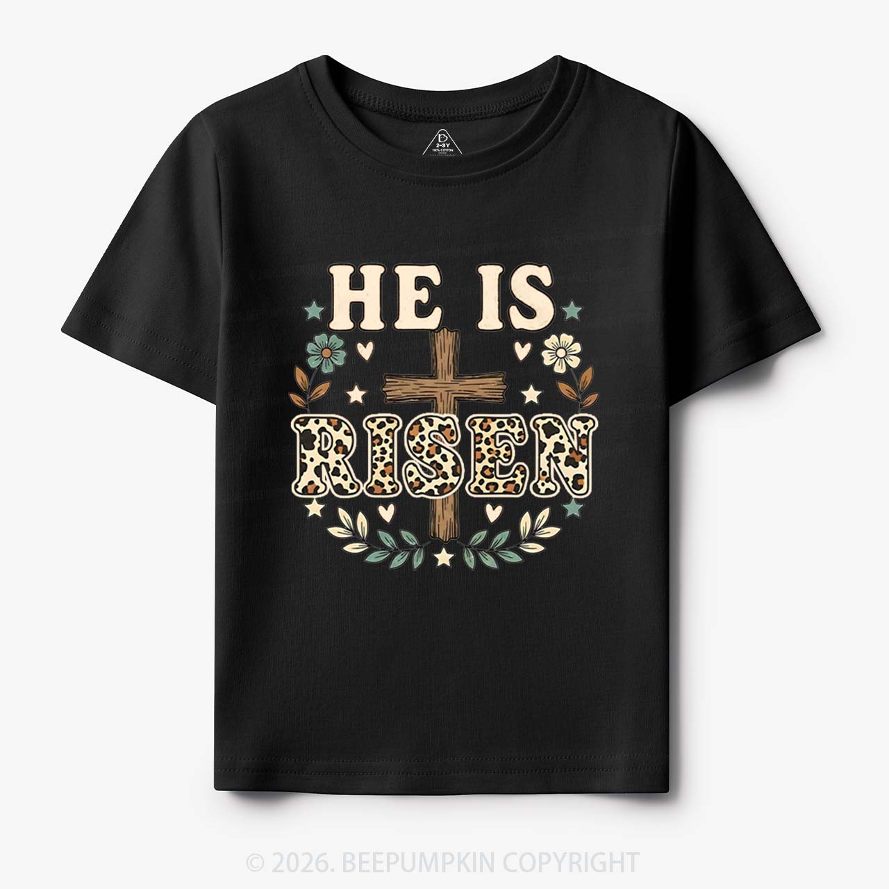 Wild Faith Leopard Cross Toddler&Kids Tees
