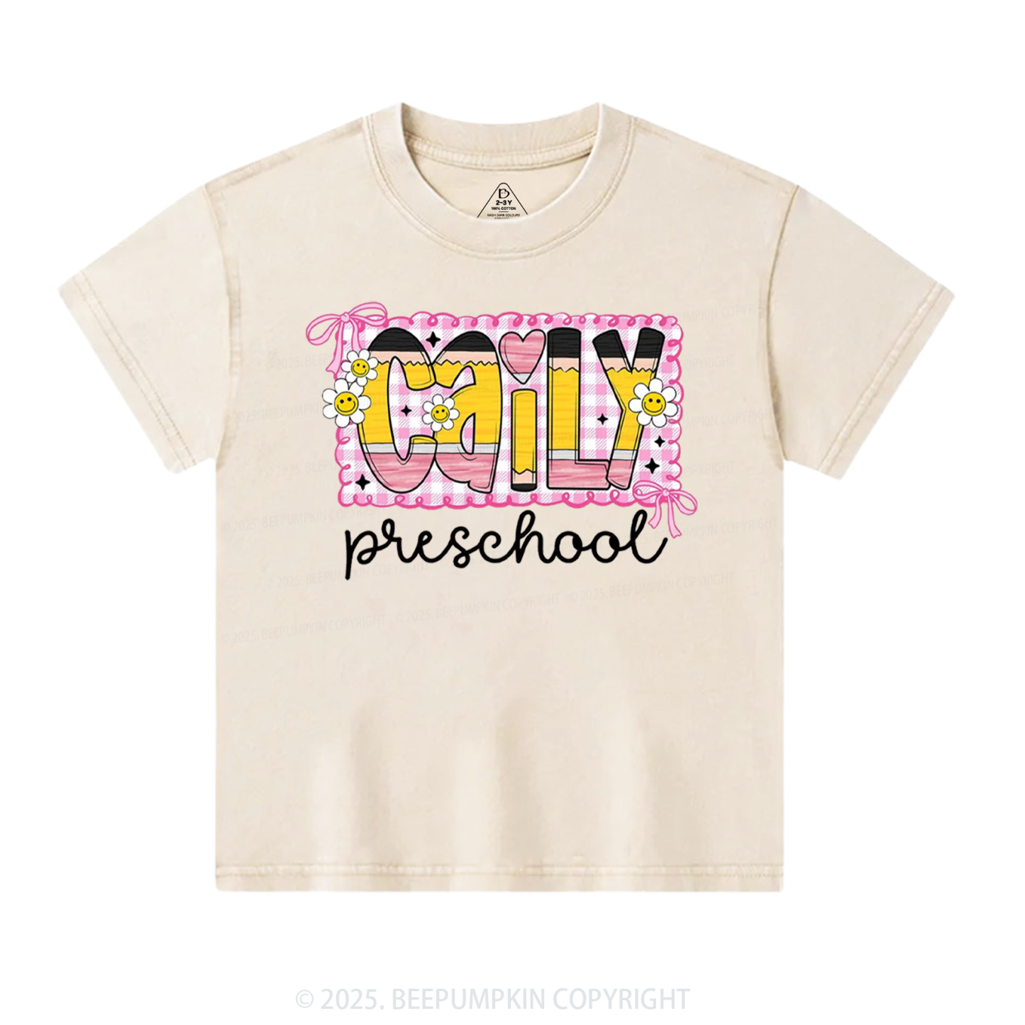 Personalized Graffiti Pencil Name Toddler&Kids Washed Tees