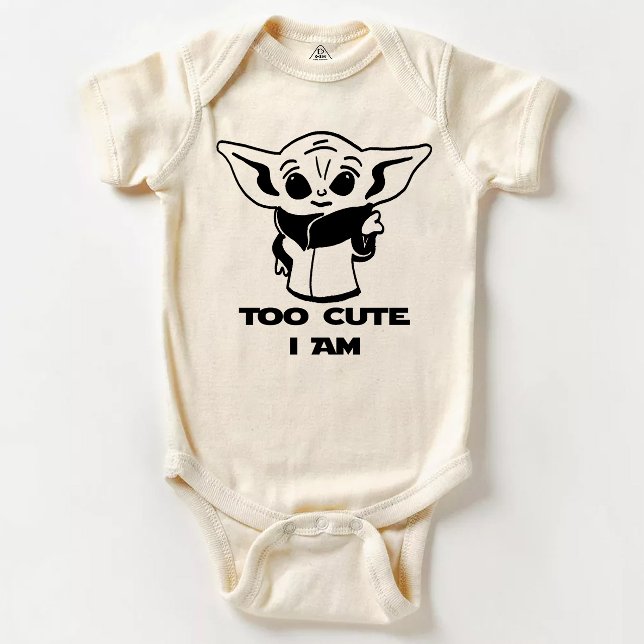 Too Cute I Am Baby Yoda Bodysuit Beepumpkin