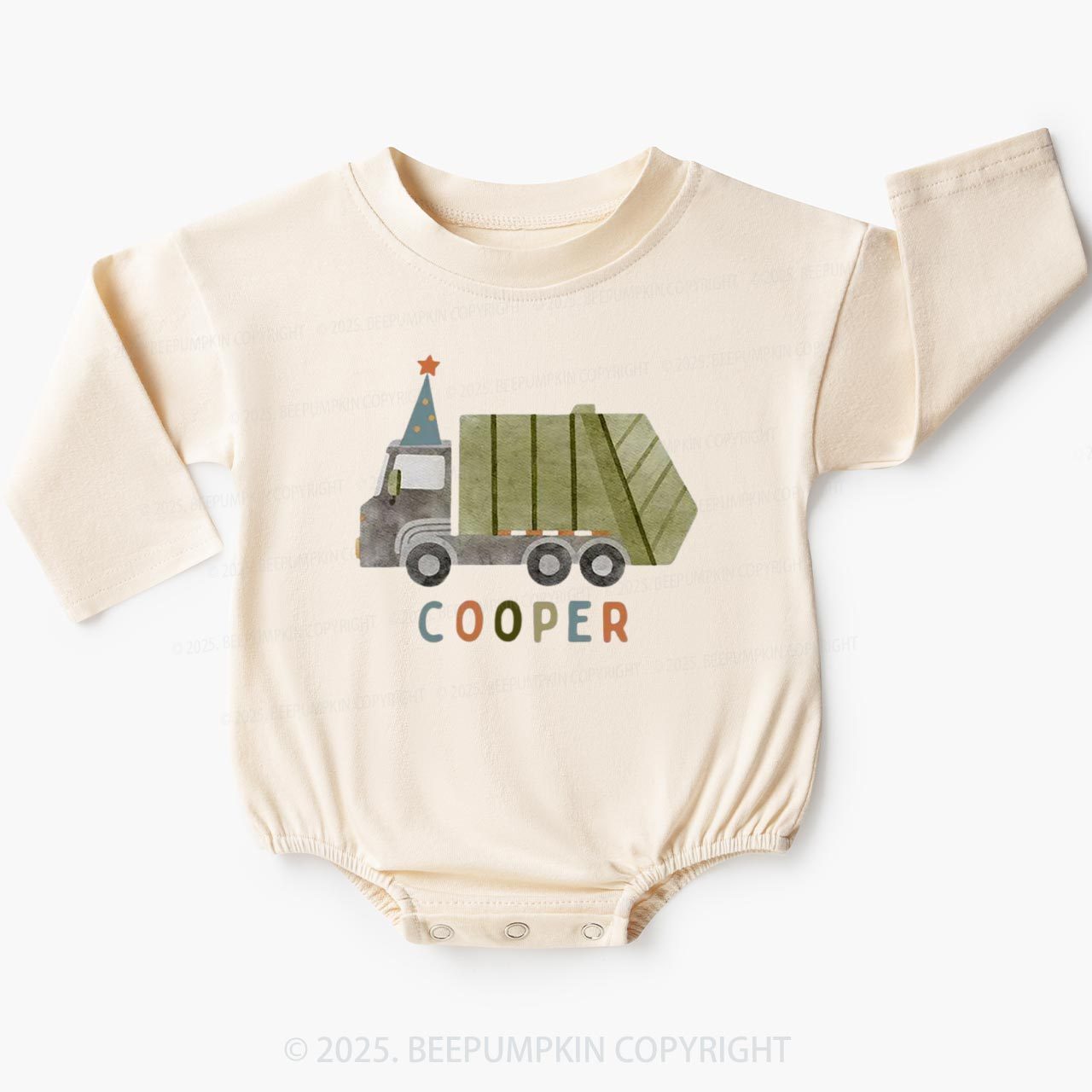 Truck Birthday Baby Bubble Romper Beepumpkin