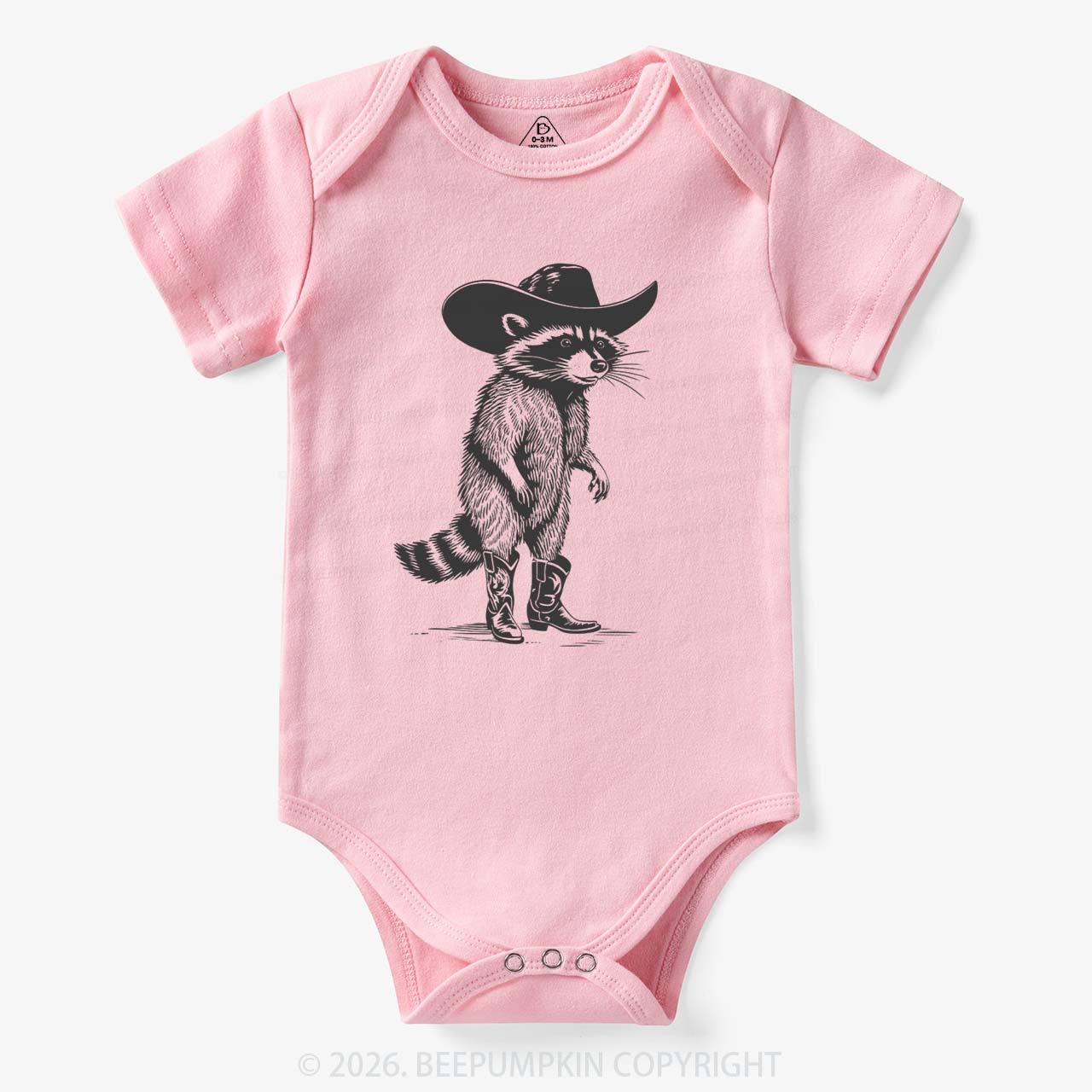 Funny Western Raccoon Cowboy Bodysuit