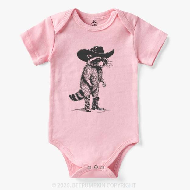 Funny Western Raccoon Cowboy Bodysuit