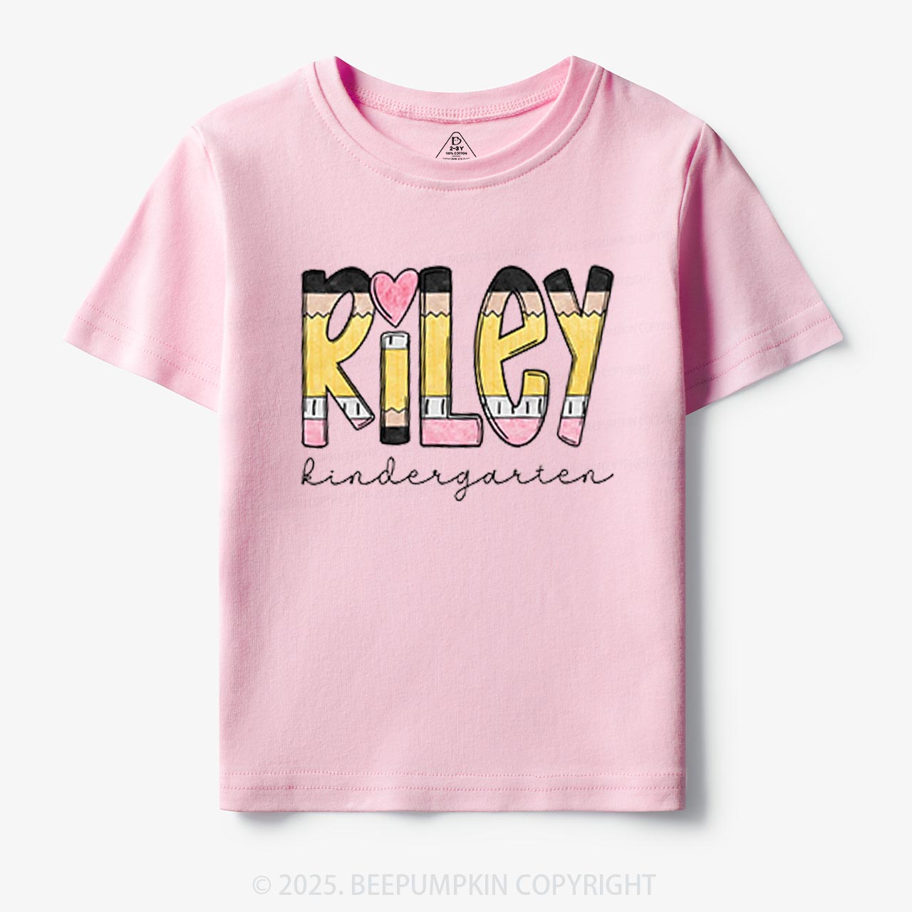 Personalized Pencil Letter Name Toddler&Kid's Tees Beepumpkin