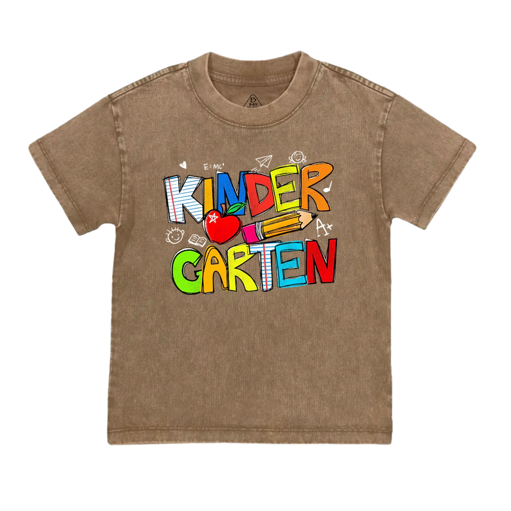 Personalized Crayon Graffiti Grade Toddler&Kids Washed Tees