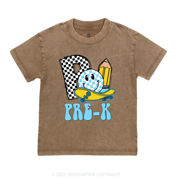 Personalized Pencil & Board Crew Toddler&Kids Washed Tees