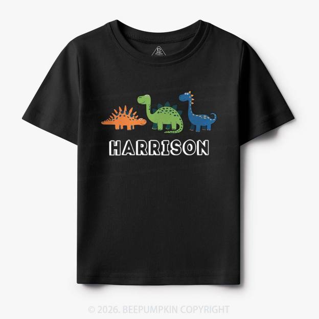 Personalized Cute Dinosaur Name Toddler&Kid's Tees