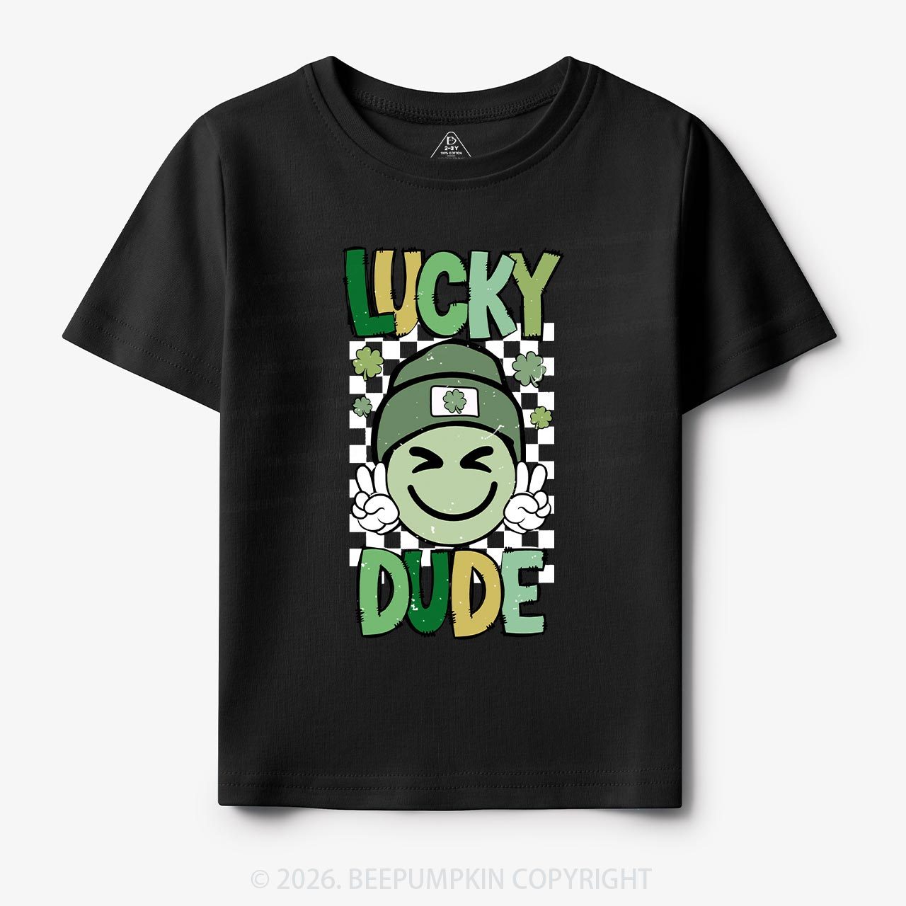 Retro Lucky Dude St.Patricks Day-Toddler&Kids Tees