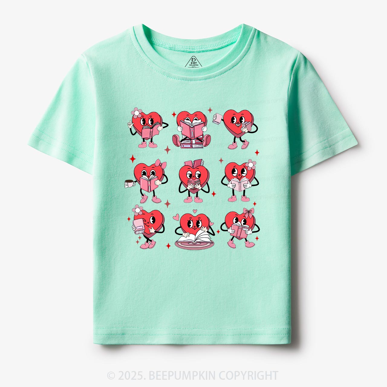 Book Lovers Valentine’s Day Toddler&Kid's Tees Beepumpkin