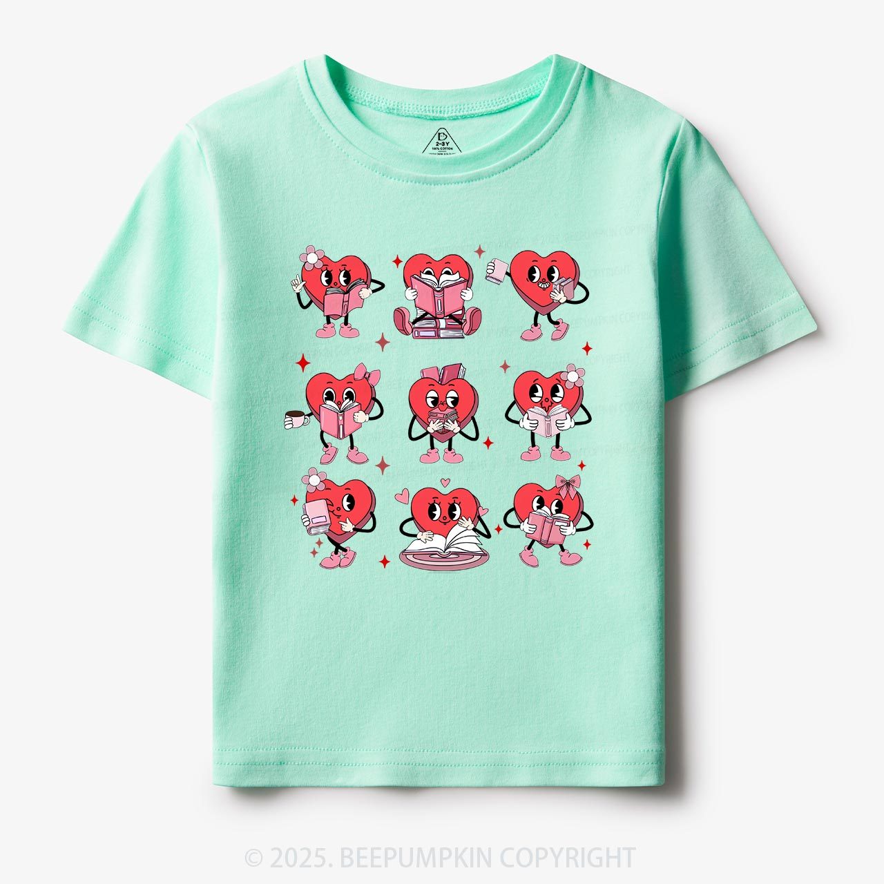 Book Lovers Valentine’s Day Toddler&Kid's Tees Beepumpkin