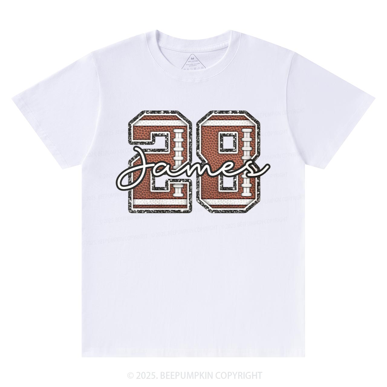 Personalized Football Number Sports Mom T-Shirts Beepumpkin