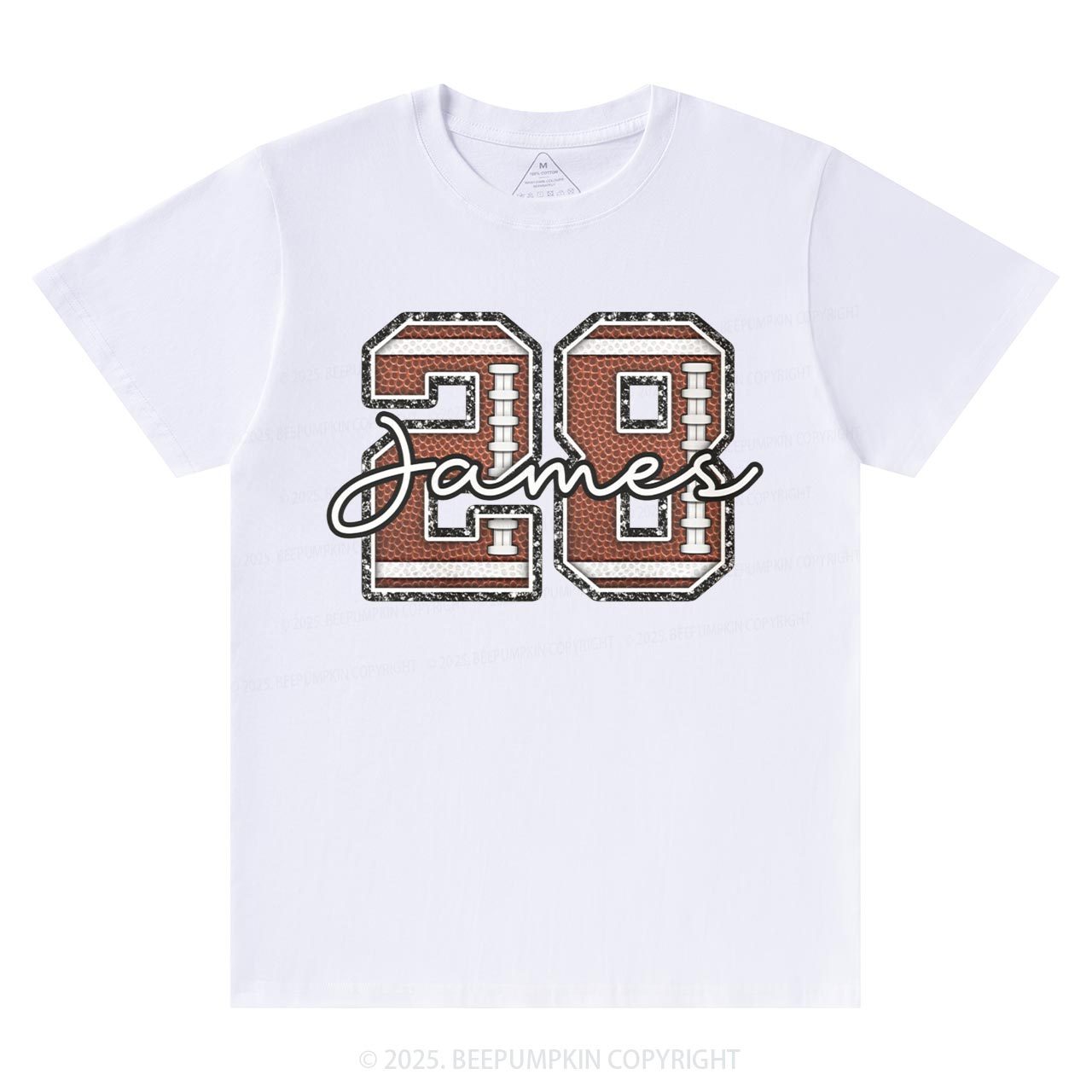 Personalized Football Number Sports Mom T-Shirts Beepumpkin