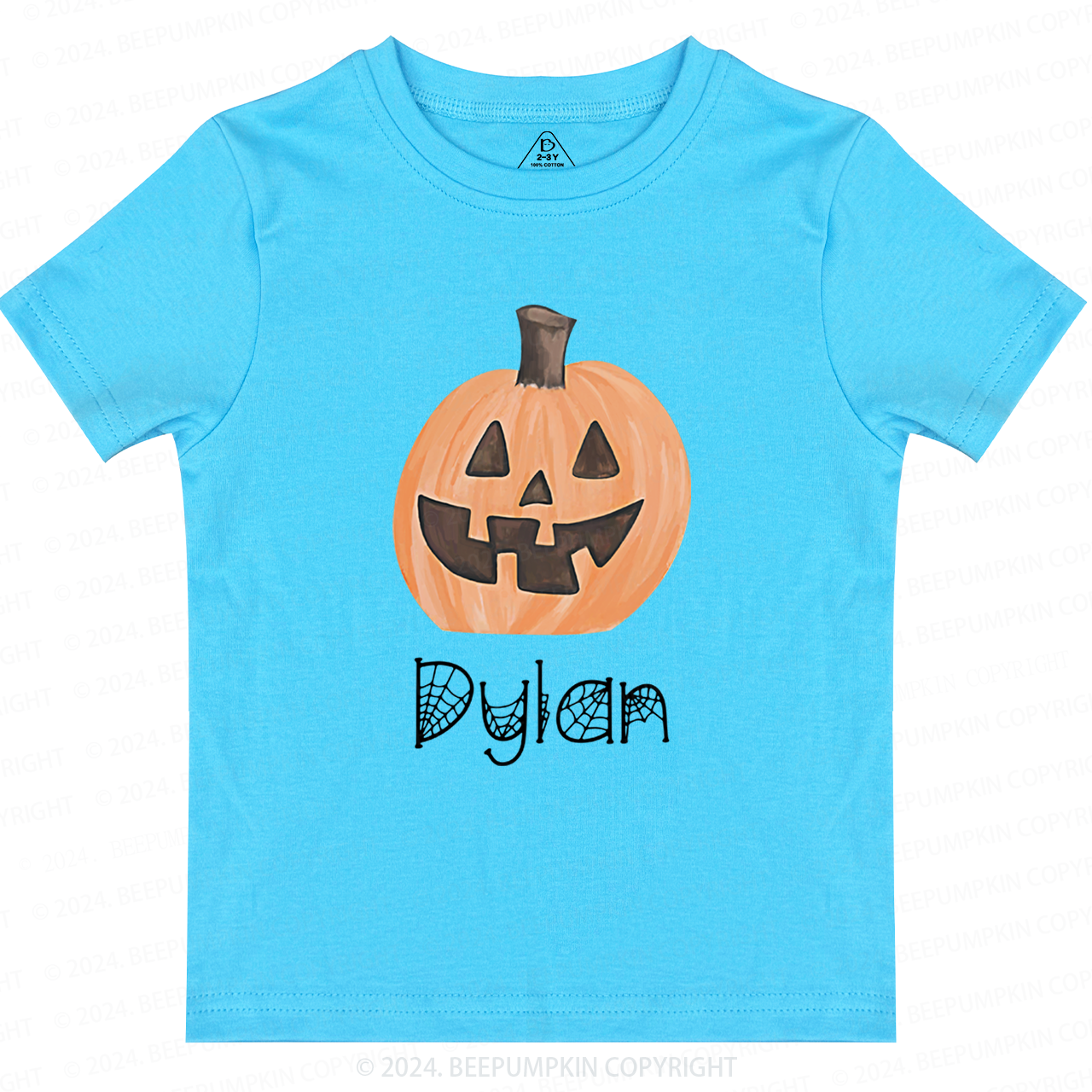 Personalized Halloween Pumpkin Toddler T-shirt
