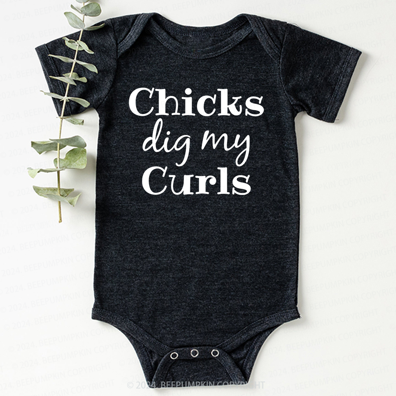 Chicks Dig My Curls Bodysuit For Baby 7
