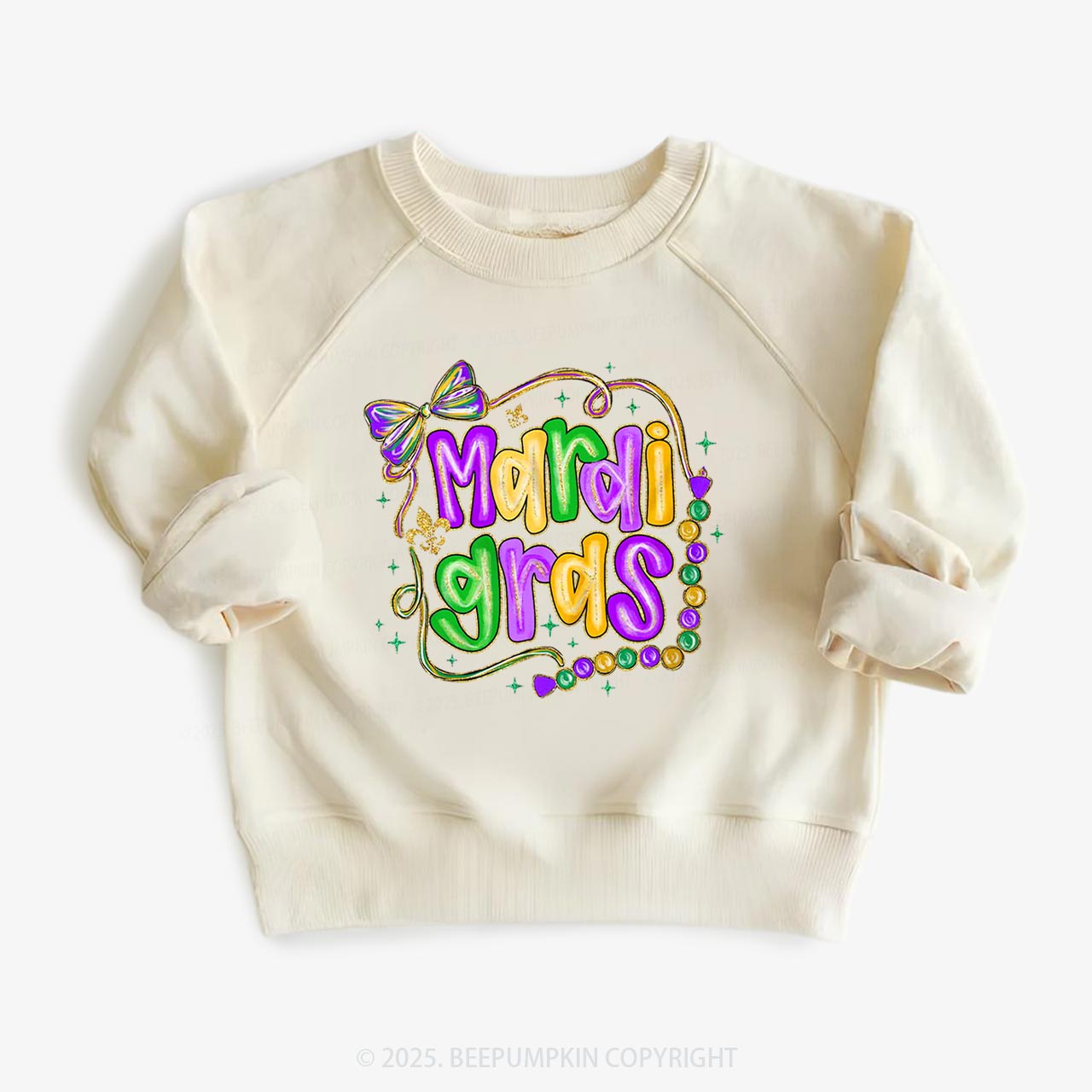 Brushstroke Mardi Gras Kid's Sweatshirt