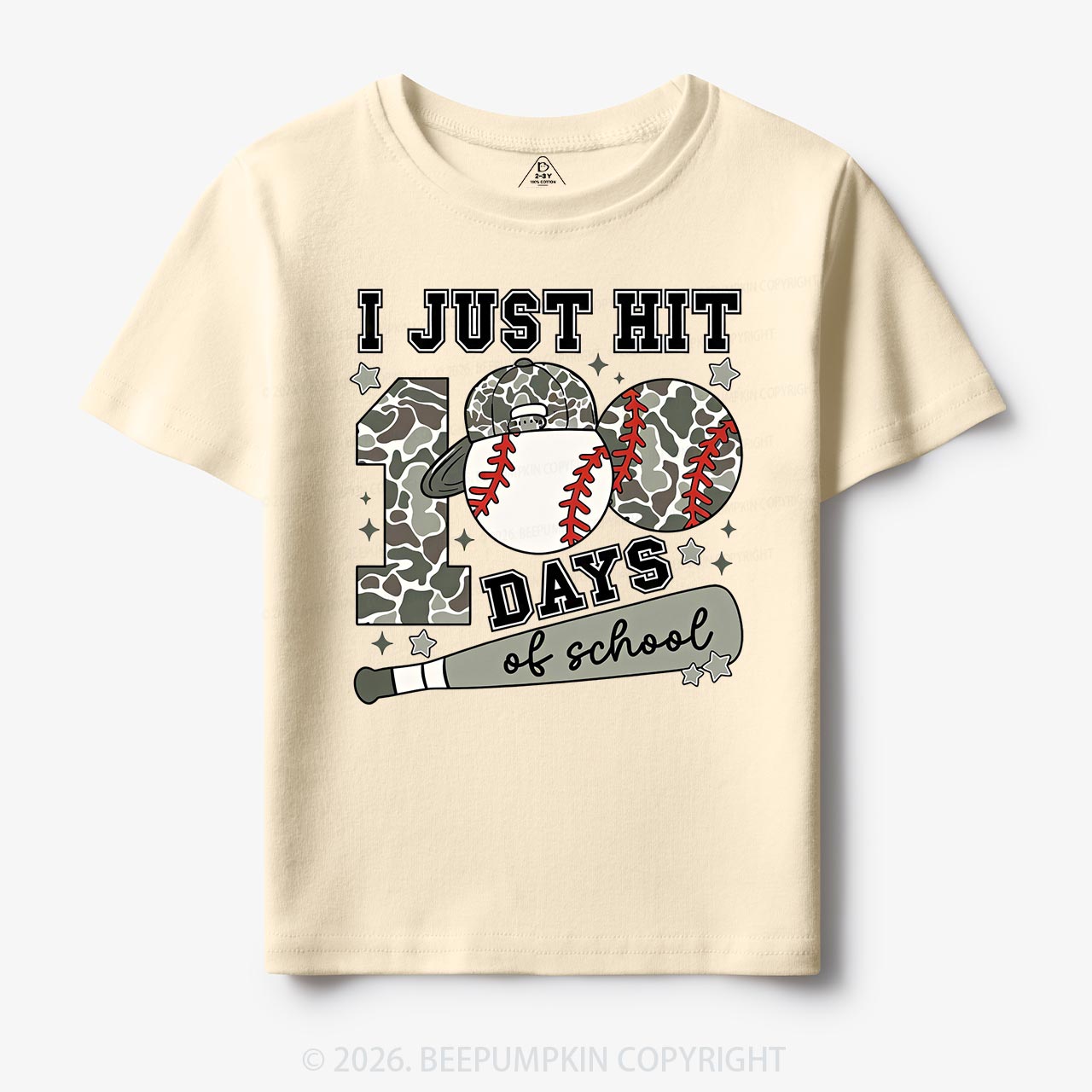 I Just Hit 100 Days Baseball School Toddler&Kid's Tees