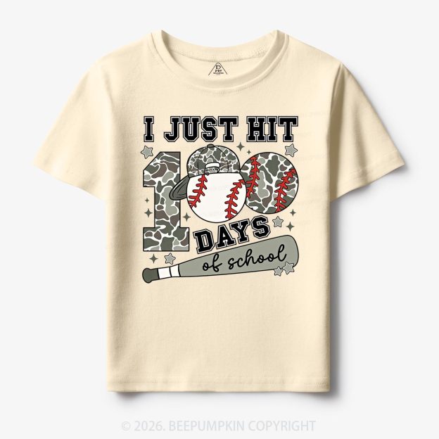 I Just Hit 100 Days Baseball School Toddler&Kid's Tees