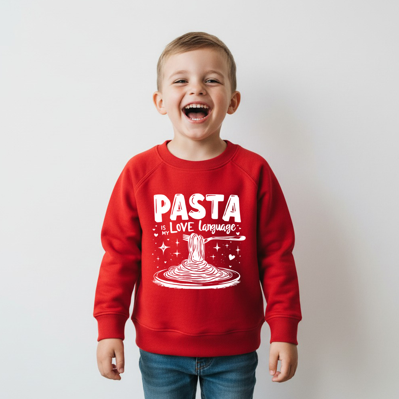 Pasta Is My Love Language Valentine's Day Kid's Sweatshirt