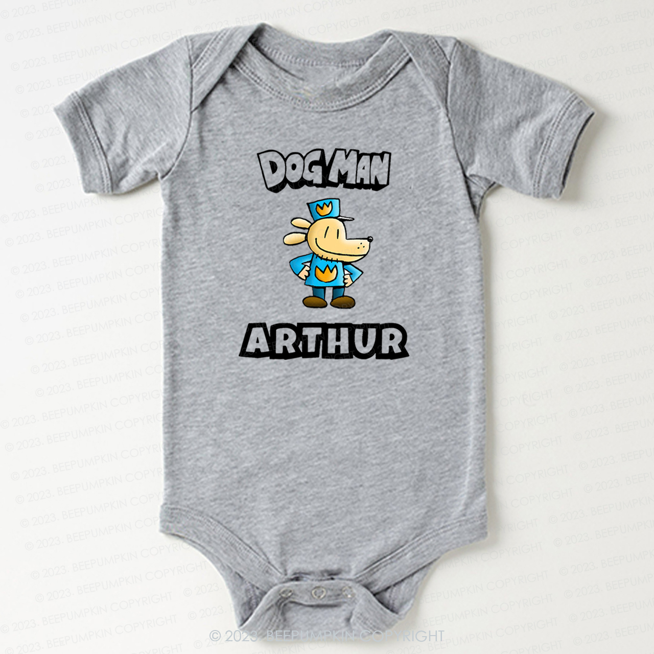 Personalised Dog Man Funny Book Day Bodysuit For Baby