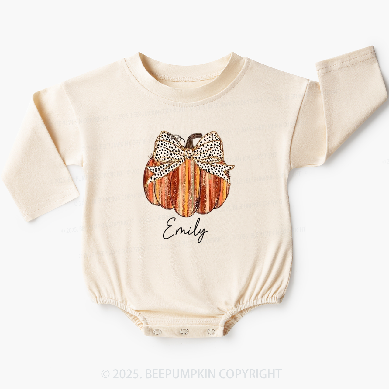 Personalized Pumpkin Name Bubble Romper Beepumpkin