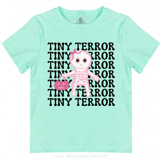 Tiny Terror Pink Halloween Toddler&Kids Tees 
