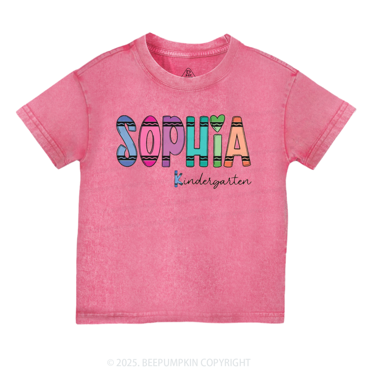 Personalized Colorful Name Magic Toddler&Kids Washed Tees