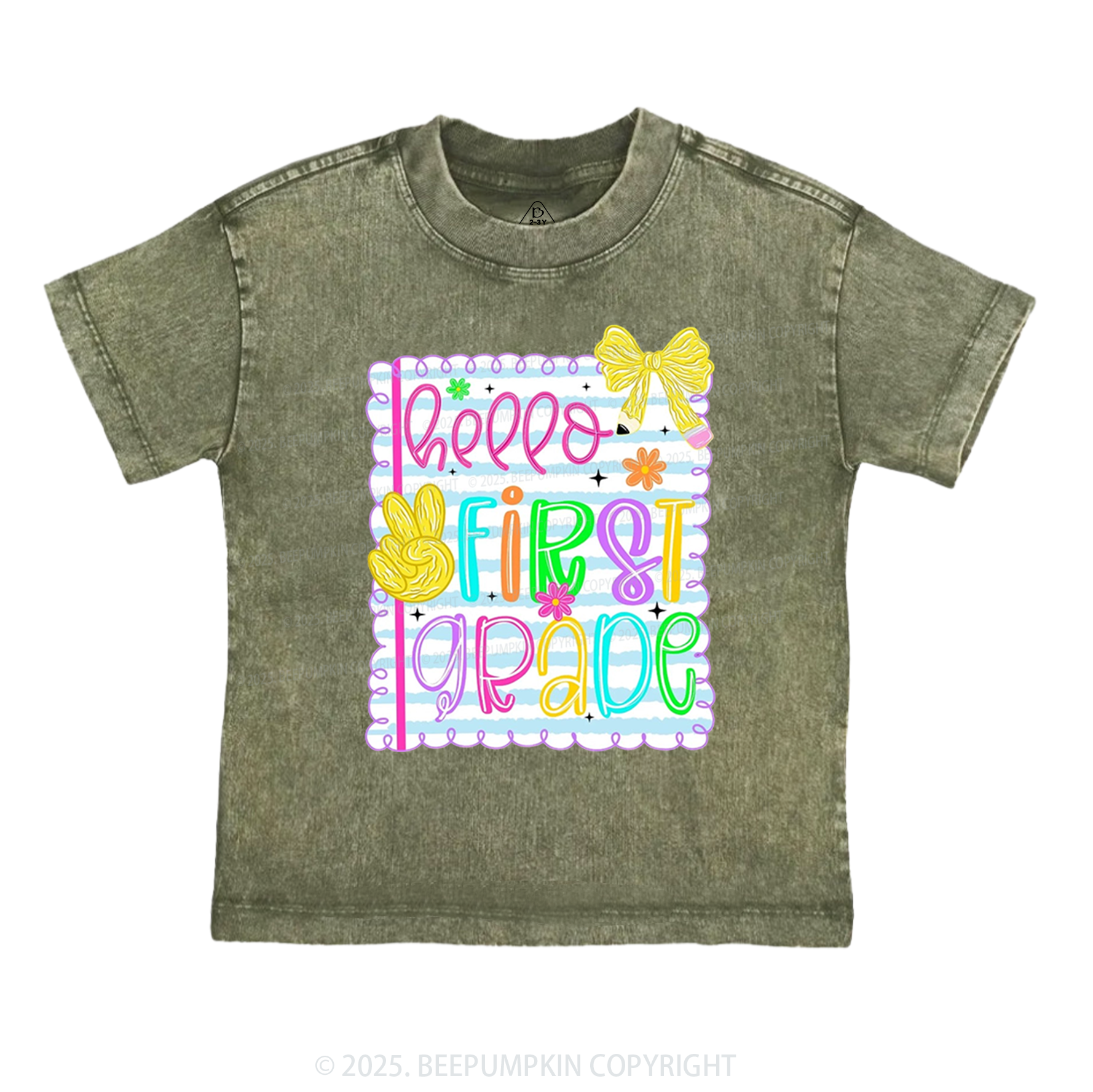 Personalized Back-To-School Greetings Toddler&Kids Washed Tees