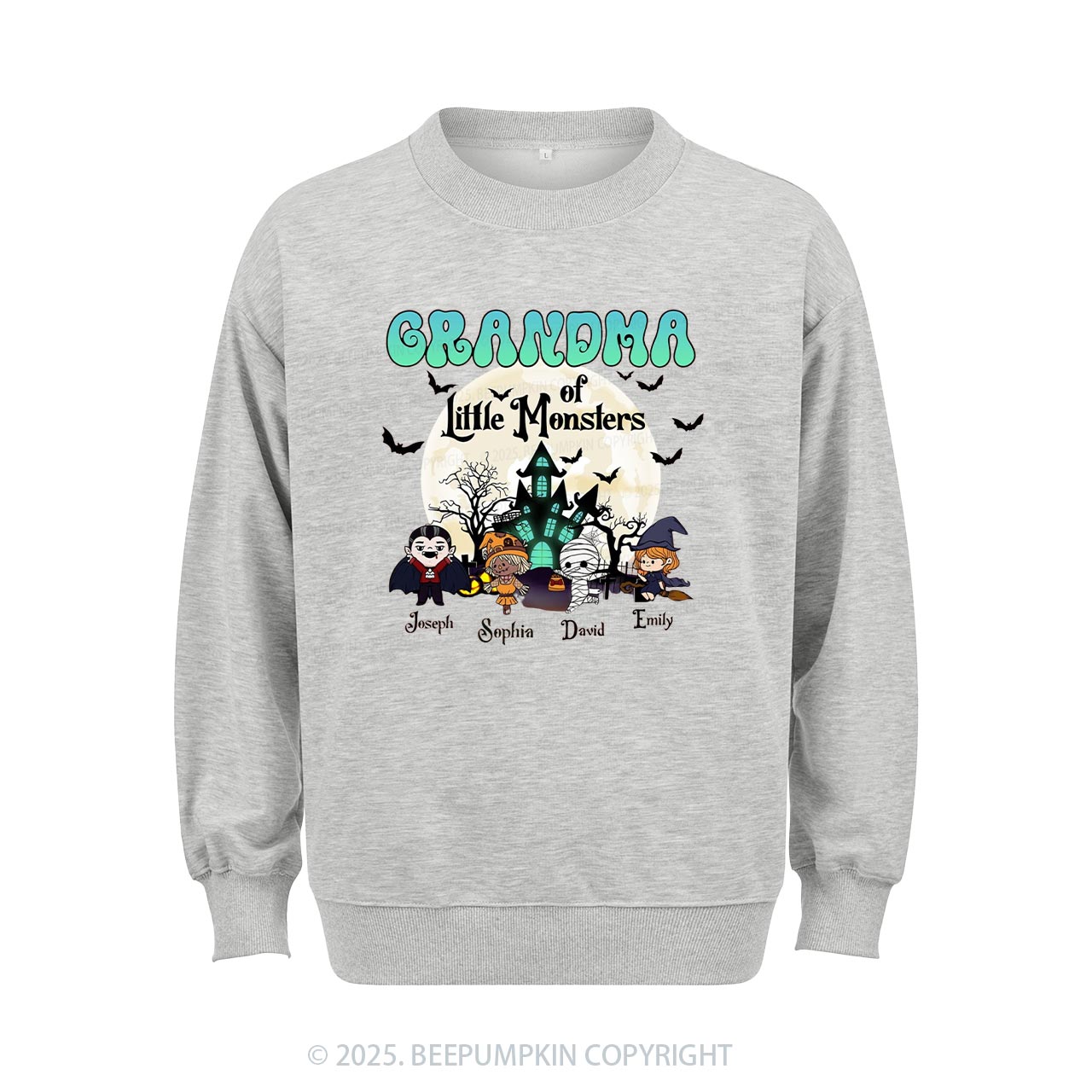 Personalized Grandma Halloween Sweatshirt Beepumpkin