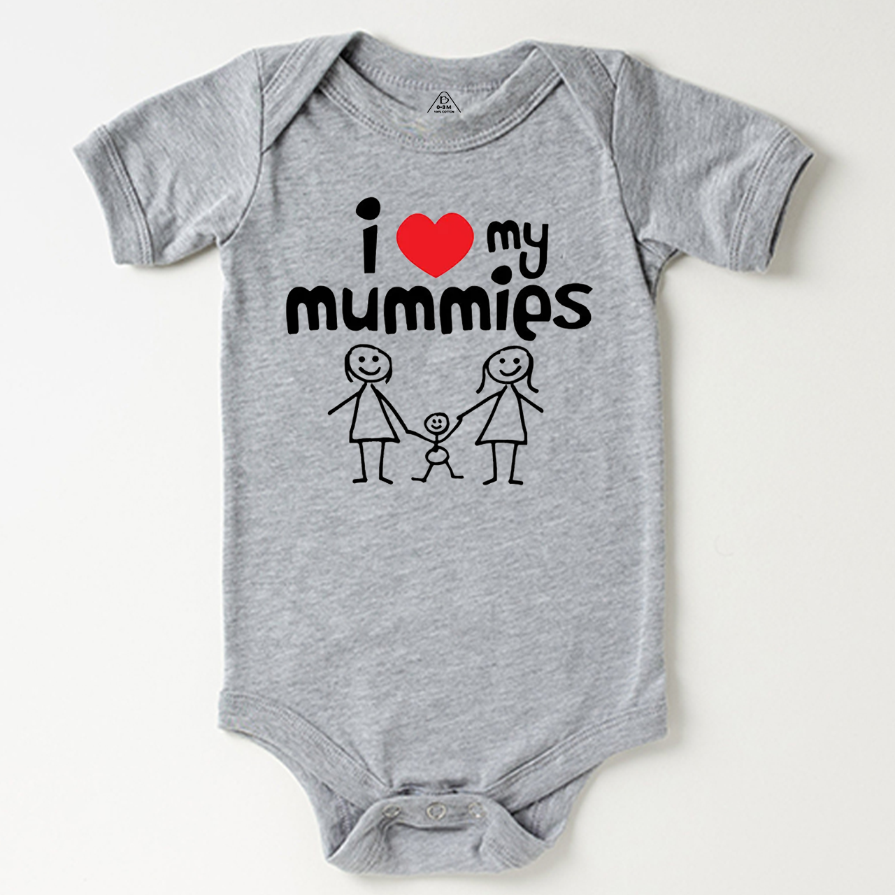 I Heart My Mummies LGBTQ Bodysuit Beepumpkin
