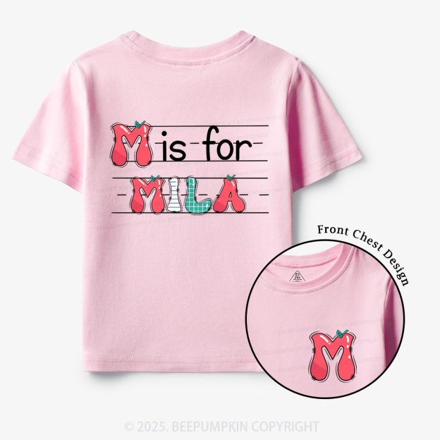 Personalized Kids Name Back To School Toddler&Kid's Tees Beepumpkin