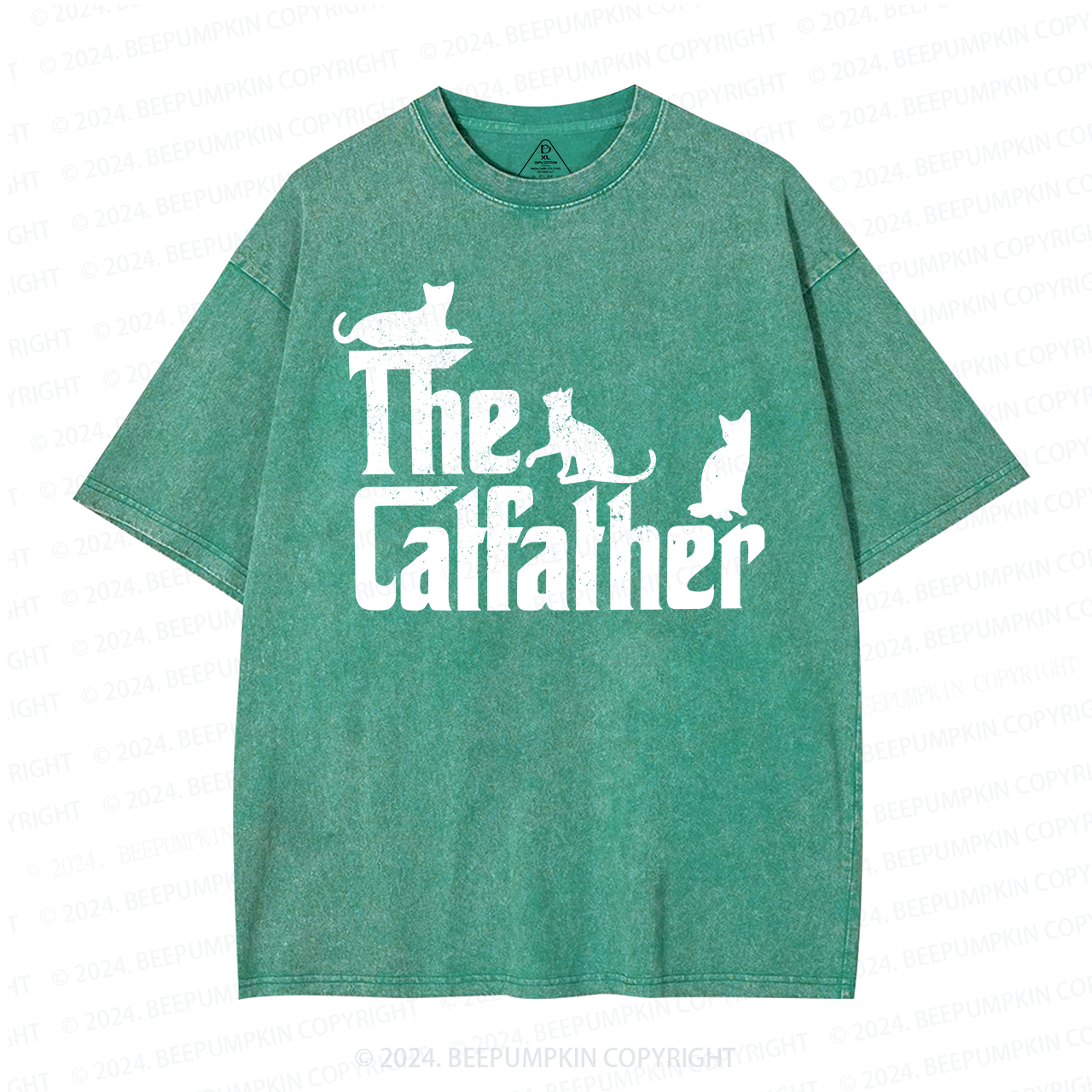 The Original Cat Father Dad Washed T-Shirts 