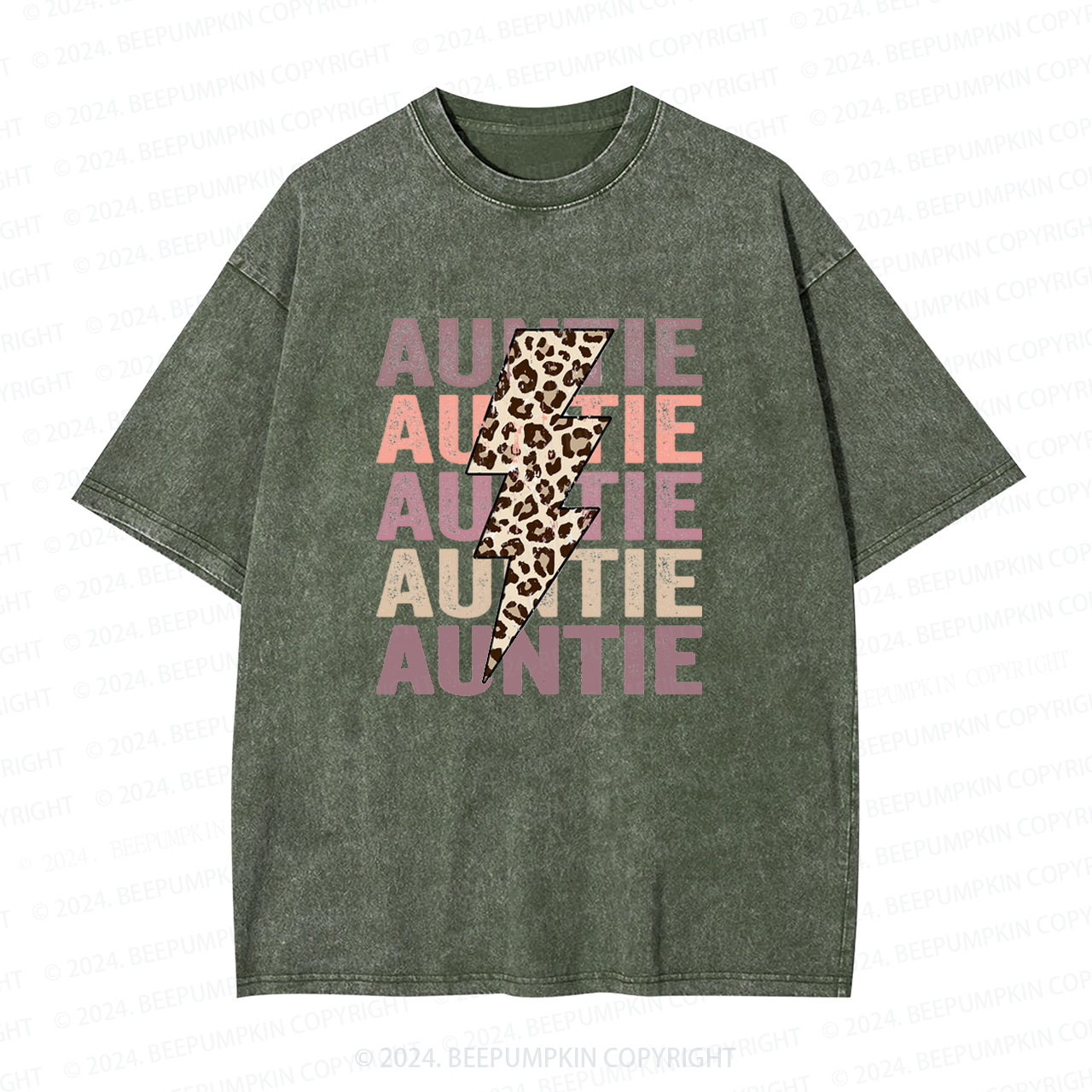 Auntie Leopard Aunt Washed Tees