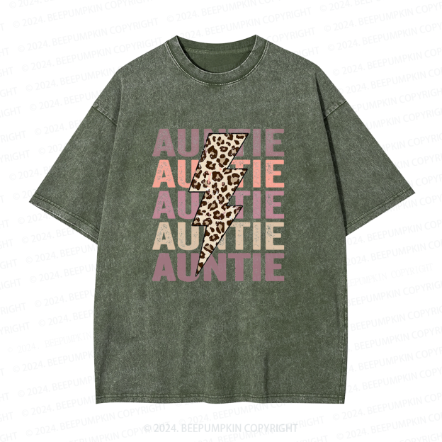Auntie Leopard Aunt Washed Tees