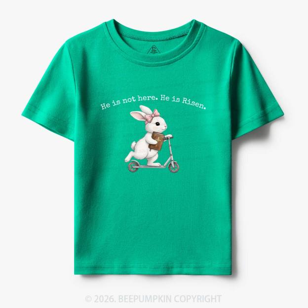 He Is Not Here He is Risen Rabbit Christian Easter Toddler&Kid's Tees