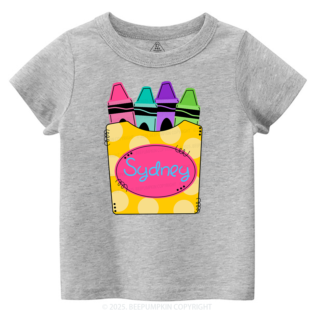 Personalized Girls Crayons Back To School T-shirt