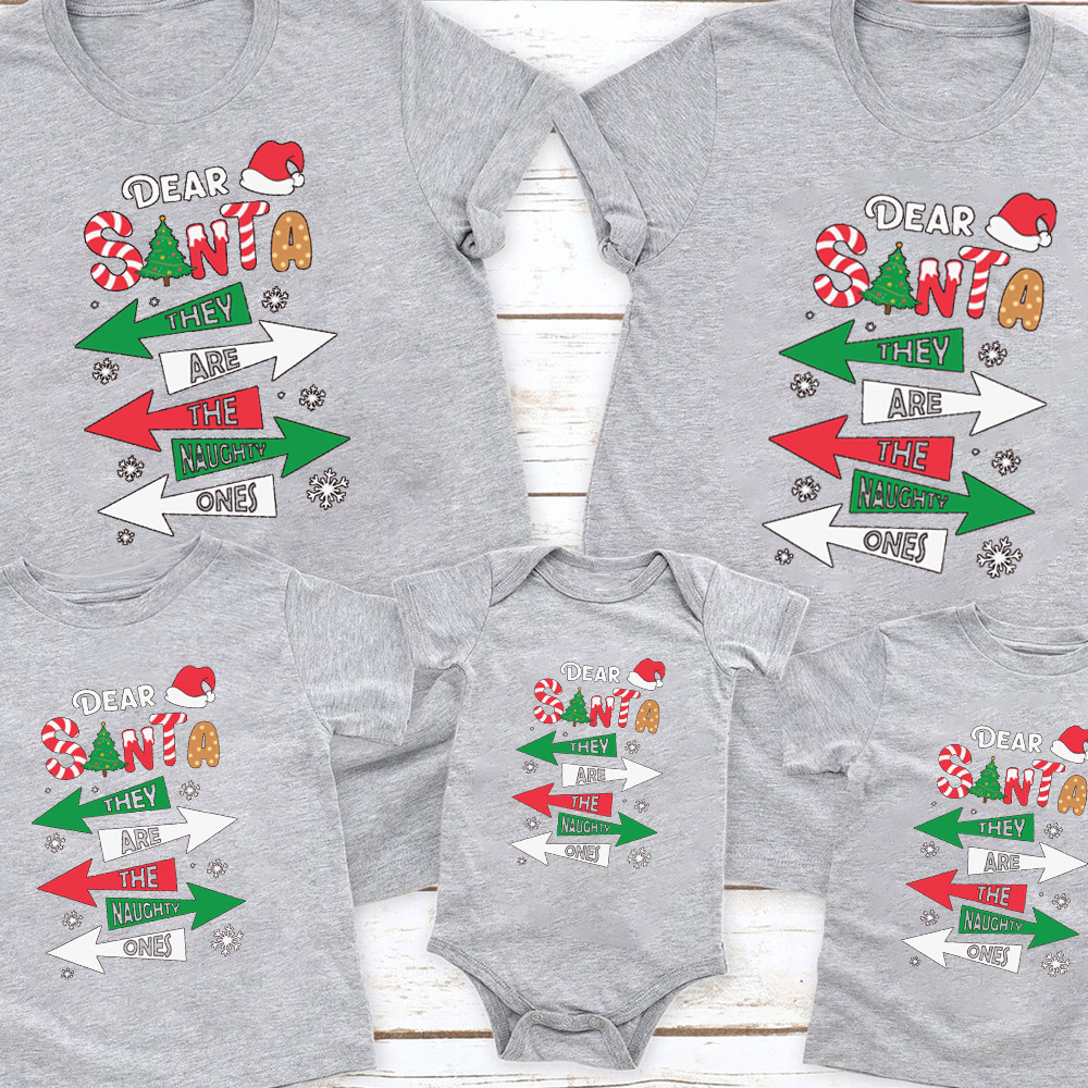 They Are The Naughty Ones Christmas Family Matching Shirt