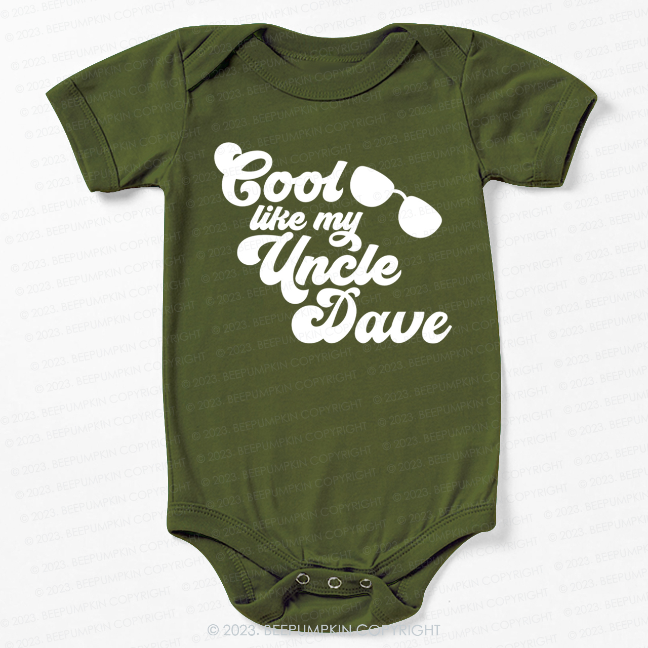 Personalized Cool Like My Uncle Bodysuit For Baby
