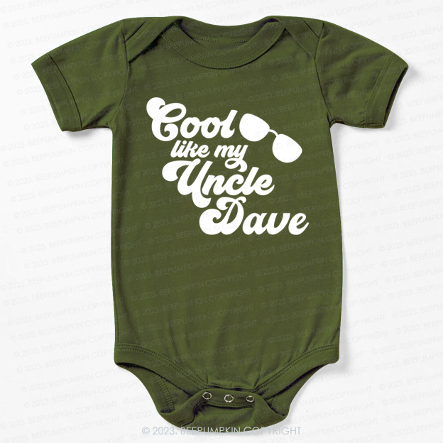 Personalized Cool Like My Uncle Bodysuit For Baby
