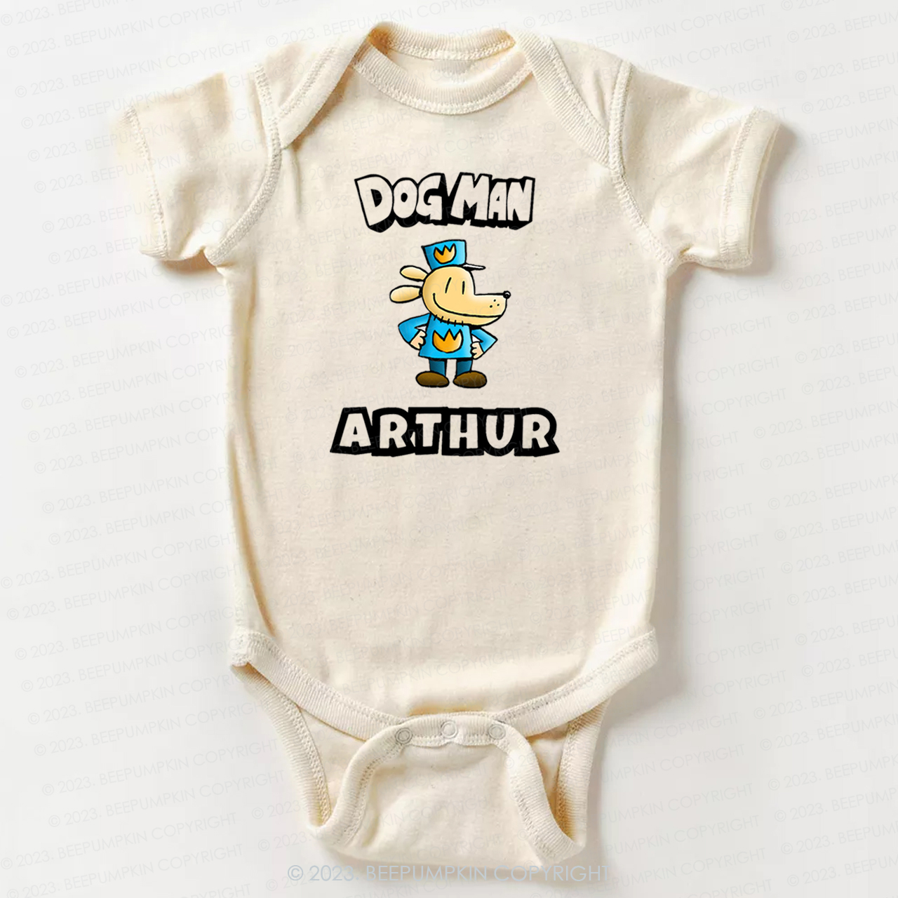 Personalised Dog Man Funny Book Day Bodysuit For Baby