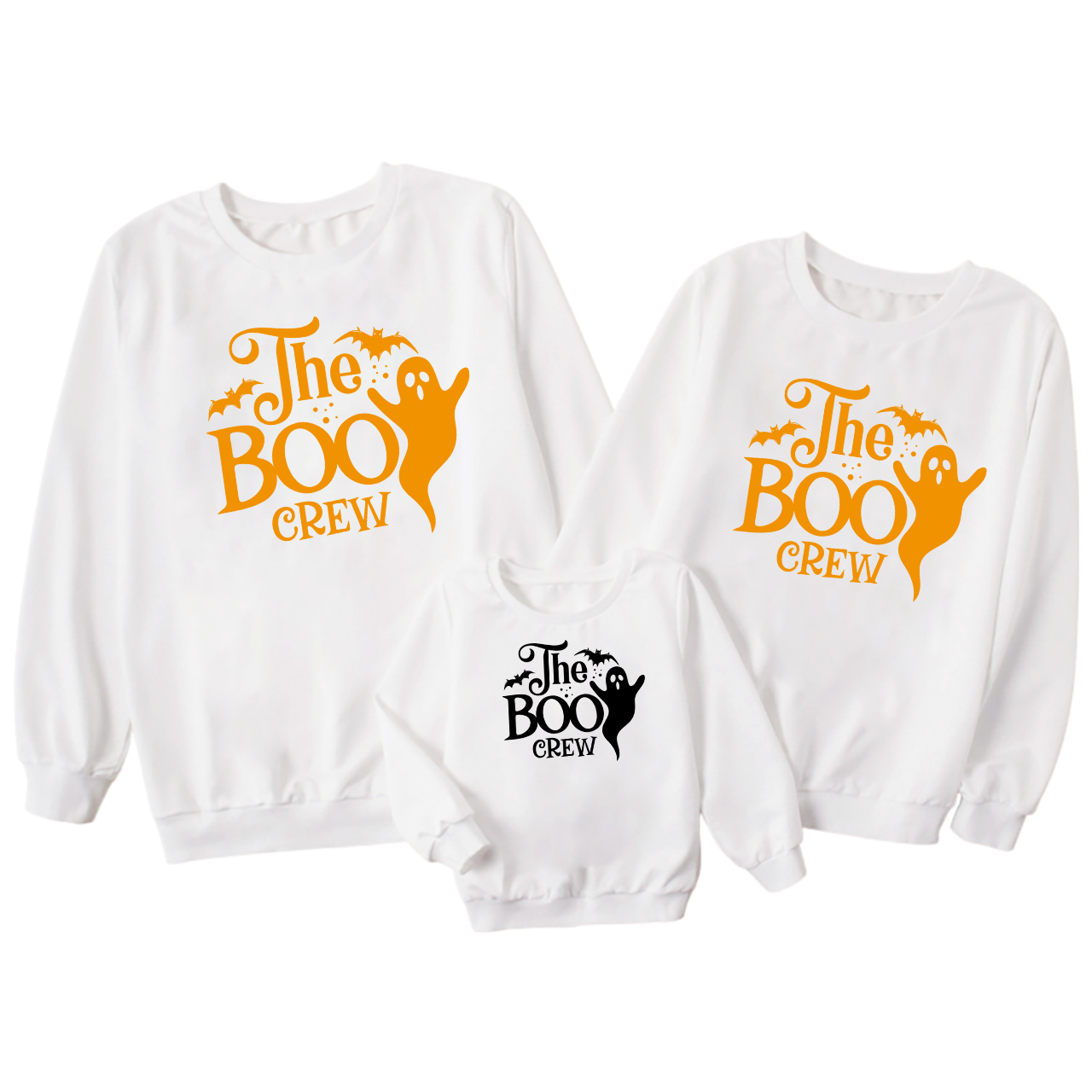 The Boo Crew Bat Halloween Family Party Matching Sweatshirt