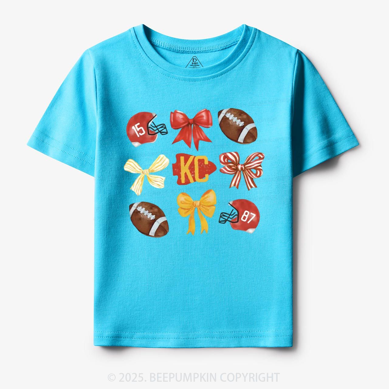 Football Mascots Coquette Toddler&Kid's Tees Beepumpkin