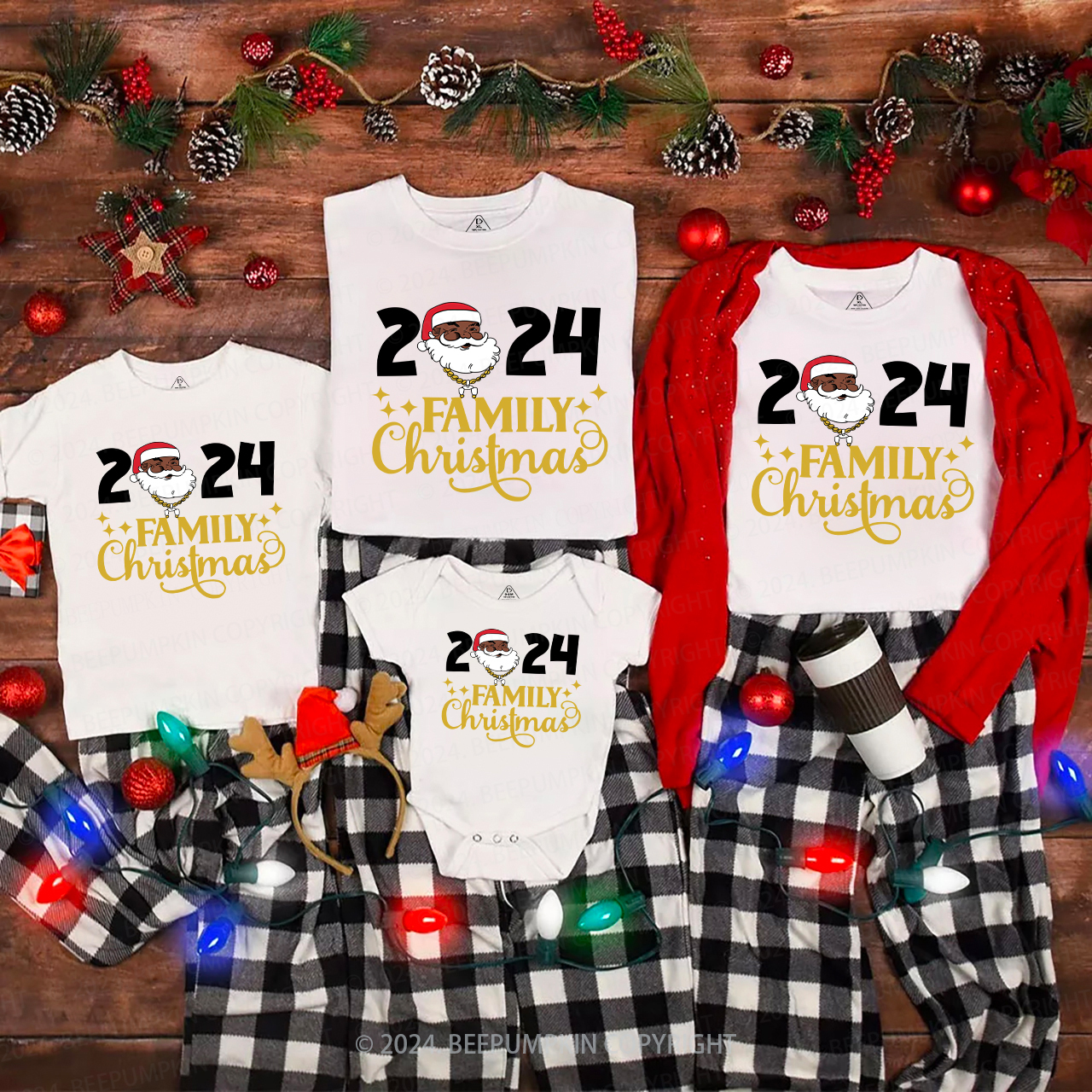 Santa Family Christmas 2024 Party Shirts Beepumpkin