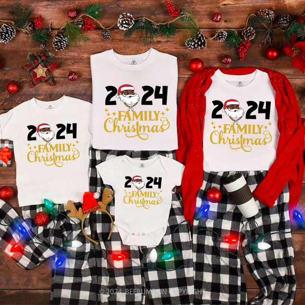 Santa Family Christmas 2024 Party Shirts Beepumpkin