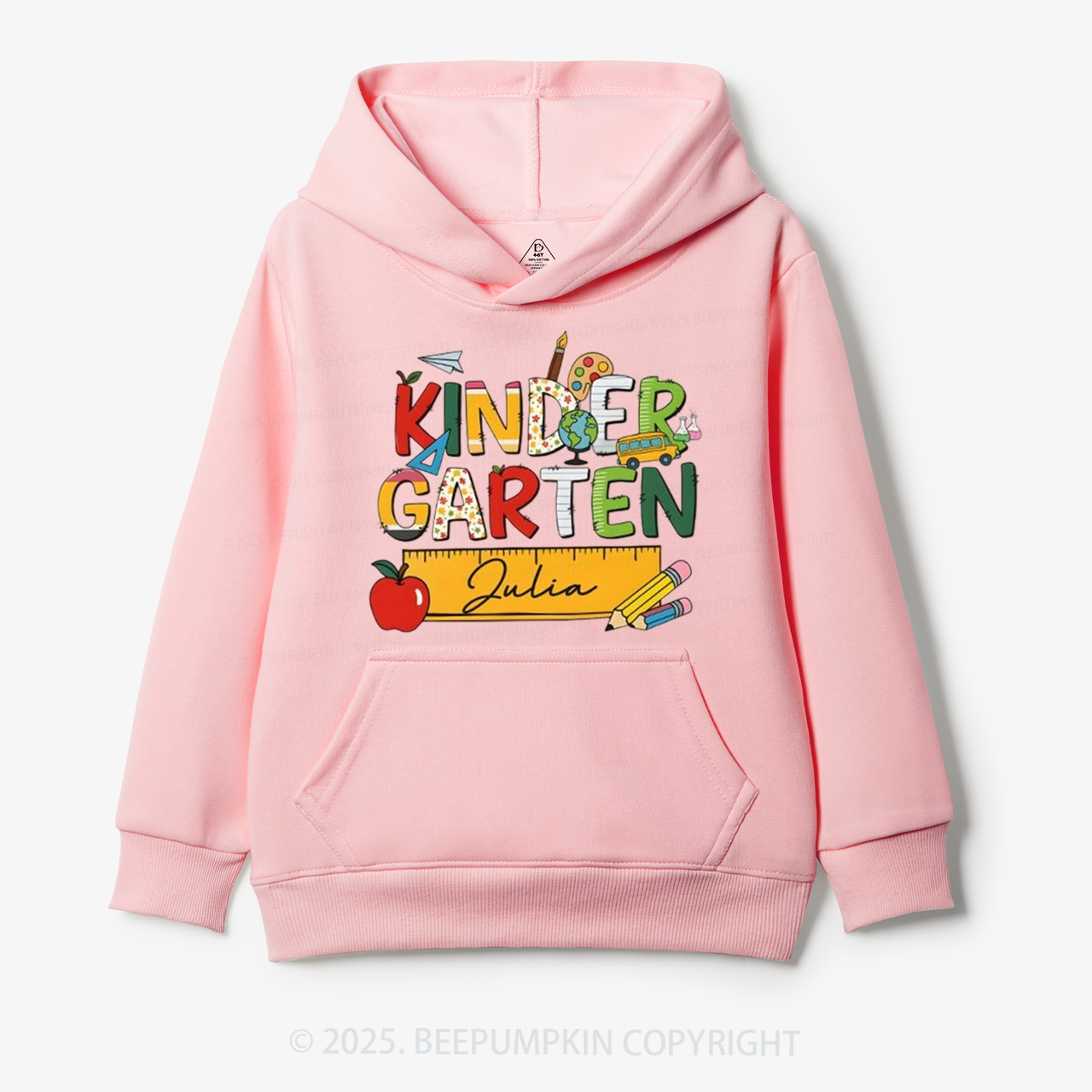 Personalized Kindergarten Name Kid's Hoodies Beepumpkin