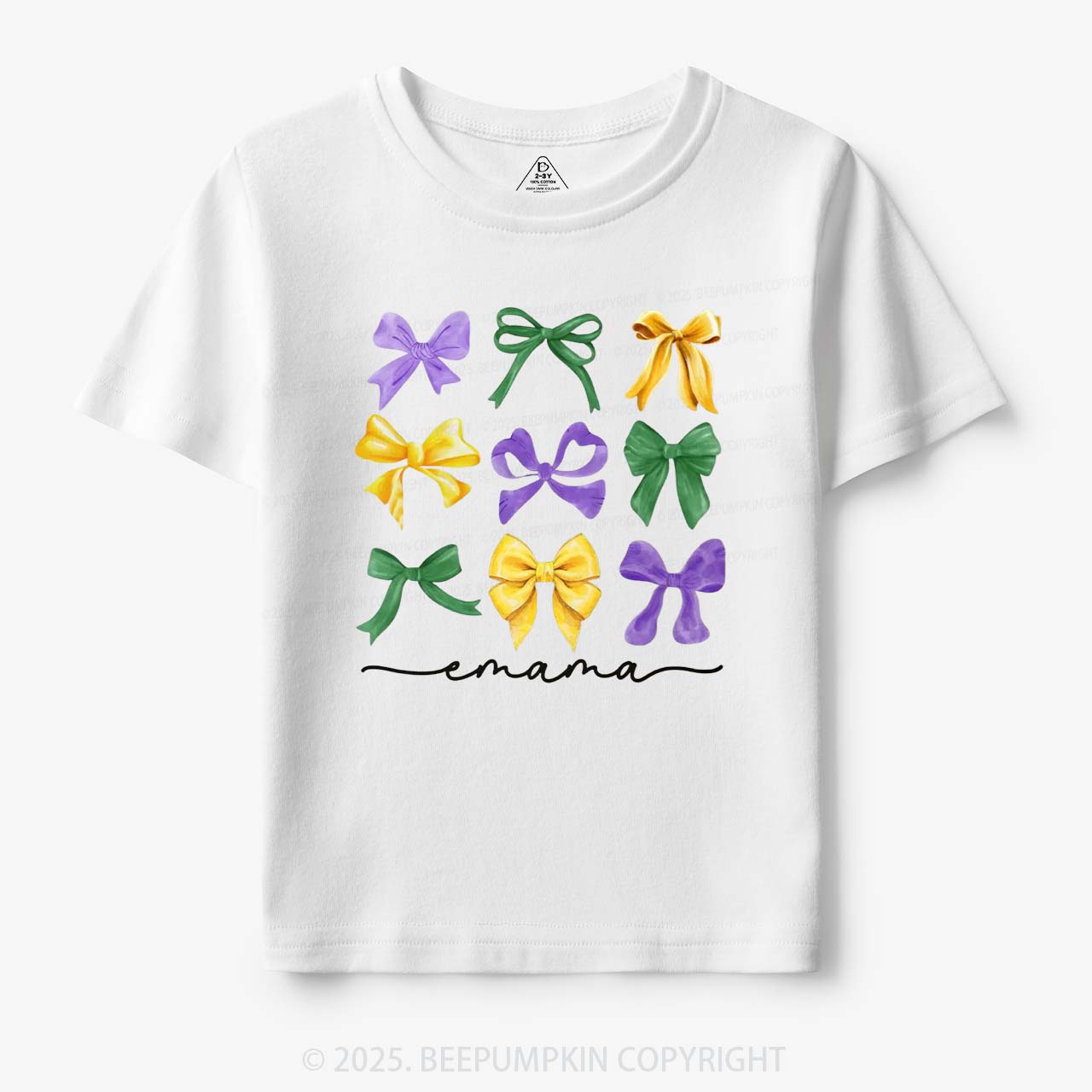 Personalized Carnival Bow Name Toddler&Kid's Tees Beepumpkin