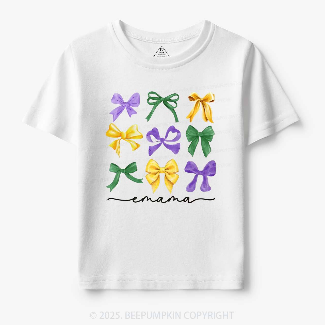 Personalized Carnival Bow Name Toddler&Kid's Tees Beepumpkin